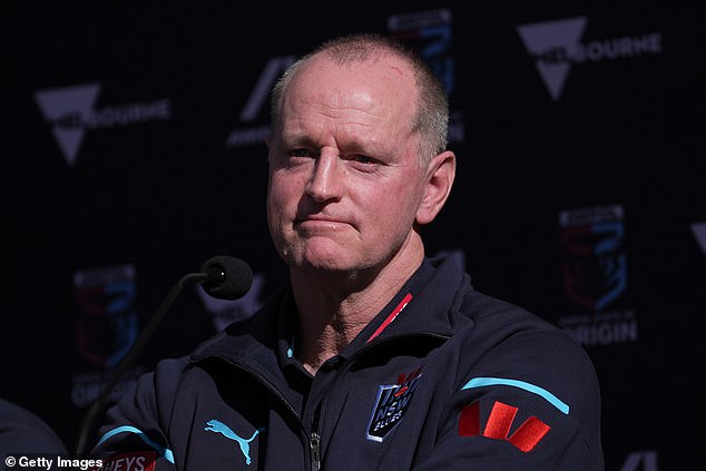 NSW coach Maguire (pictured) noted that he always turns up on time when taking a dig at his counterpart
