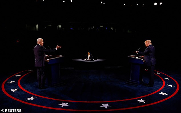 Now, former President Donald Trump (right) had a much better debate performance when he faced Democratic candidate Joe Biden (left) in Nashville in late October 2020.  Experts said Trump needed that performance Thursday night to be successful