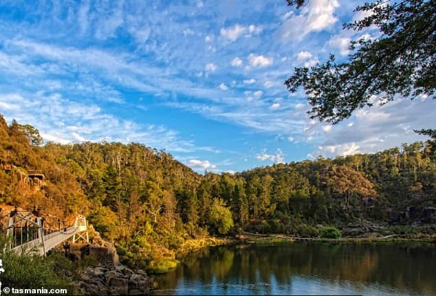 Pictured: Cataract Gorge in Launceston, where Dr Forge was found dead last month