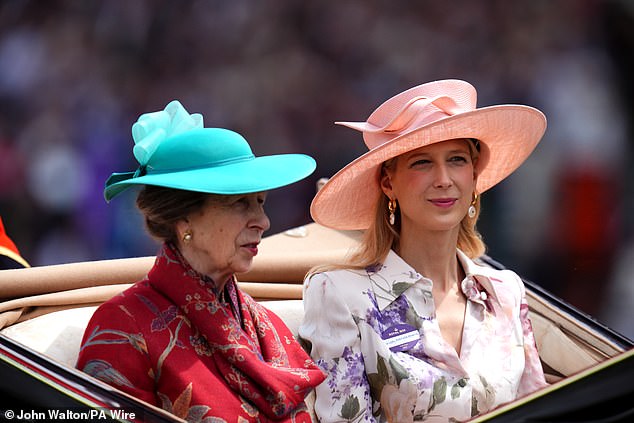 The Princess Royal alongside Lady Gabriella Kingston at Royal Ascot last Tuesday