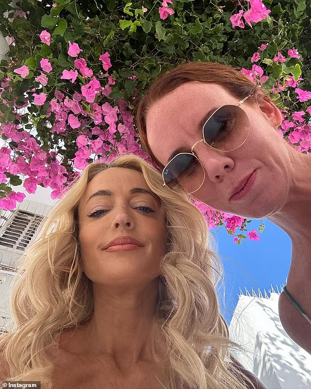 Jackie also shared a selfie with her best friend Gemma O'Neill and sweet photos of Mykonos as she documented her girls' holiday