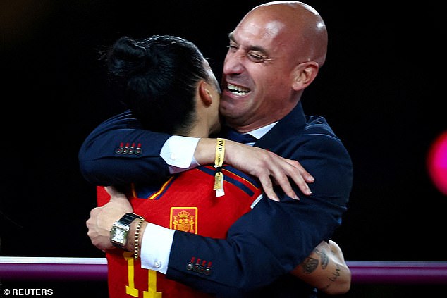 Hermoso and Rubiales pictured after Spain's victory over England in Sydney last August