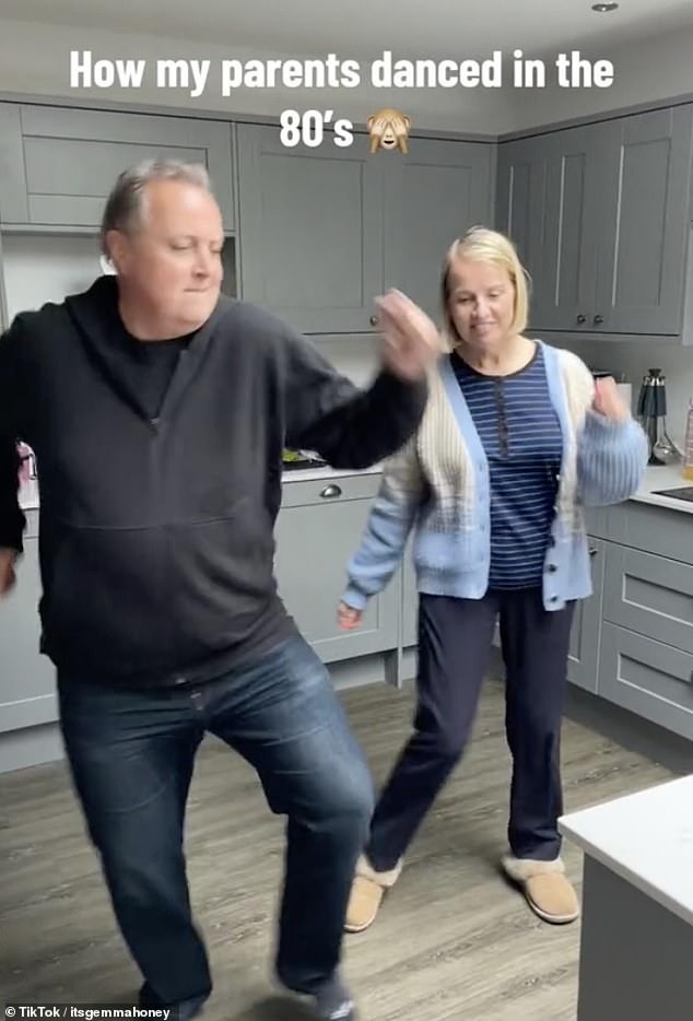TikTok user Gemma uploaded a video to her social media of her parents (photo) dancing as they did in the 1980s