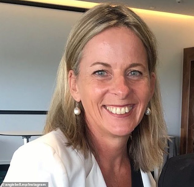 LNP MP Angie Bell (pictured) objected, saying: 'Members should be referred to by their correct title.  The Prime Minister has repeatedly called the opposition leader "He"'
