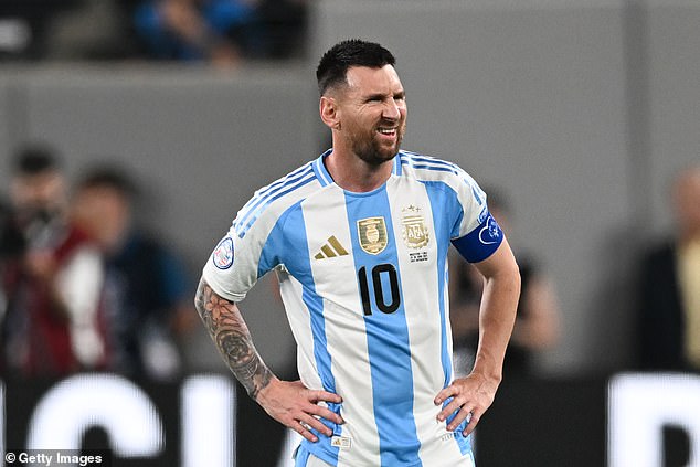 Messi played for Argentina in their Copa America opener against Chile at the MetLife Stadium