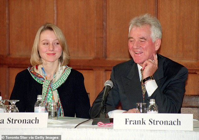 Belinda Stronach eventually went against her father, saying he had lost a huge amount of money on pet projects (pictured with his daughter Belinda)