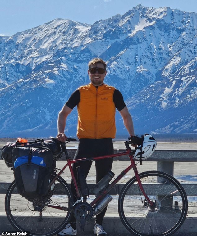 It took Oli 41 days to complete the cycling portion of the trip and reach Denali National Park (in photo)