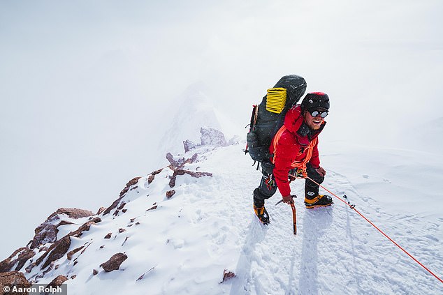 Oli described Mount Denali as “brutal.”  He is pictured above on the last part of his journey, on his way to the top