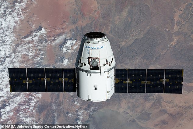Pictured: SpaceX's Cargo Dragon approaching the ISS in 2020. SpaceX has already developed spacecraft that can transport crew and cargo to the space station