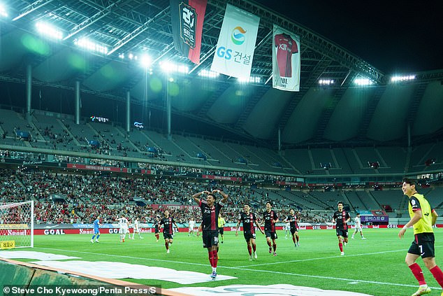 There were many empty seats in the 67,000-capacity Seoul World Cup stadium on Wednesday
