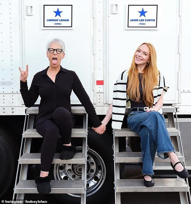 Lindsay, 37, and Jamie Lee Curtis, 65, delighted fans with the news that they had officially started filming the highly anticipated sequel on Monday