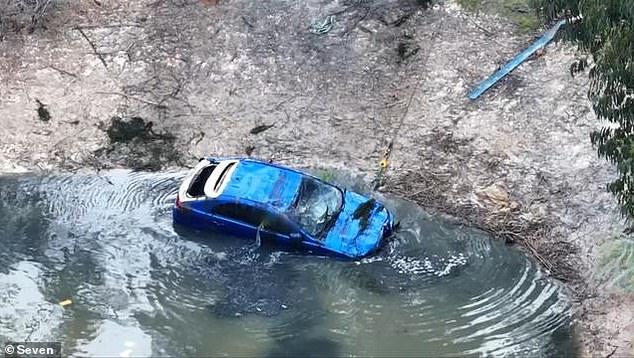 The car was later lifted from the dam, which was on a private property