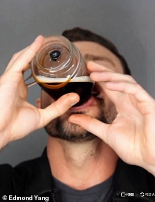 The video, created by visual designer Edmond Yang, animates the star's now-famous arrest photo so that the star waves, drinks a beer and stares deeply into the camera.