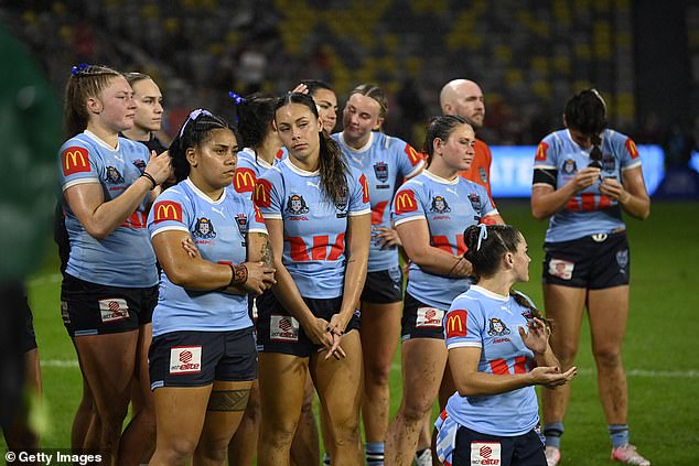 It was a gutting defeat for the NSW Blues women after the men had defeated the Maroons