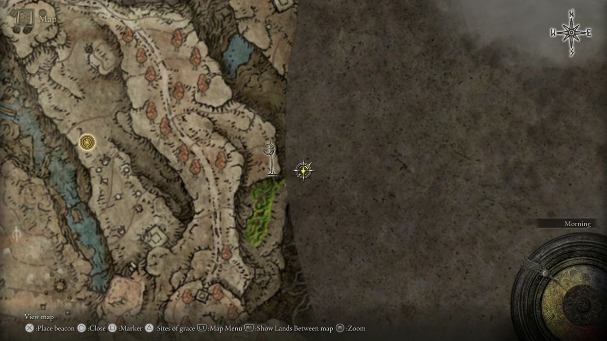 Looking at the map in Elden Ring