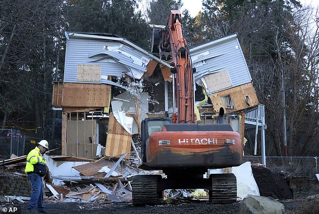 The off-campus house where the four gruesome murders took place was demolished in December due to delays, despite calls from the victims' families to keep it standing