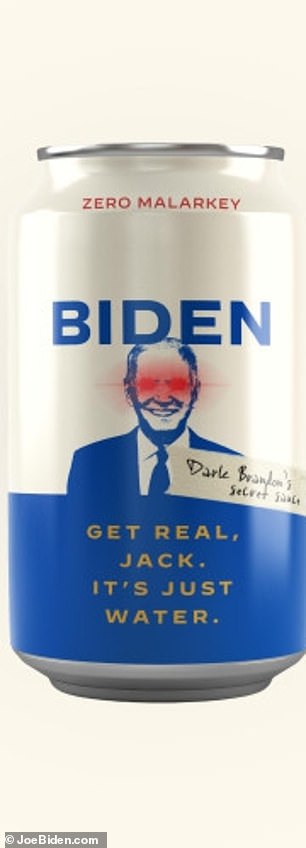 The can of water is now available for purchase at JoeBiden.com