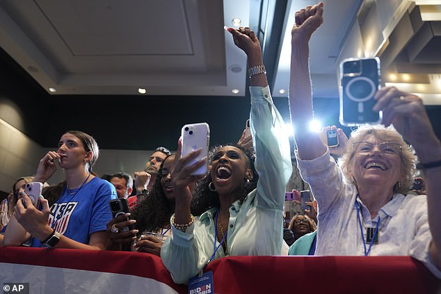 Supporters of President Joe Biden cheered as he arrived at the Atlanta viewing party site, while other members of his party collectively fretted about his uneven performance during the debate.