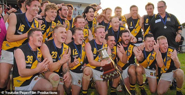 Club chairman Wayne Stubber says the club will honour its promise to choose the name the winner chooses, even if the winner is a rival football team (pictured, the Railways team celebrate a win)