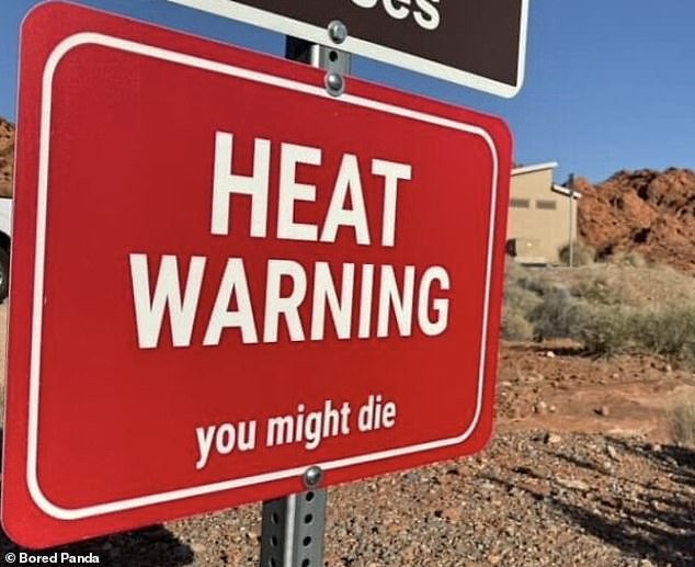 This announcement got straight to the point and warned people about the dangers of the hot weather