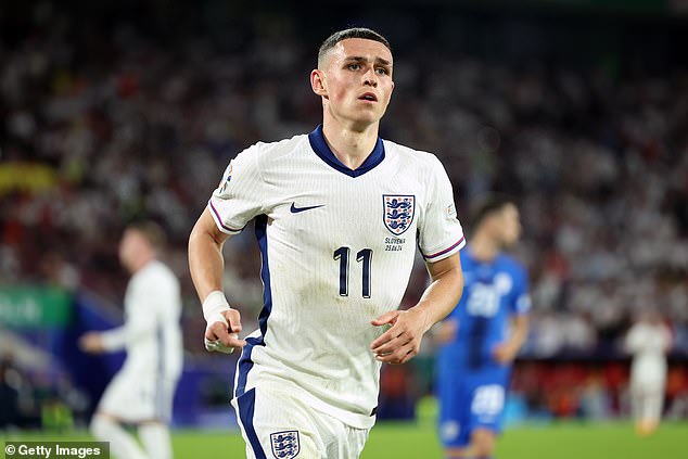 Foden (pictured) welcomed his third child after leaving England's Euro 2024 training camp