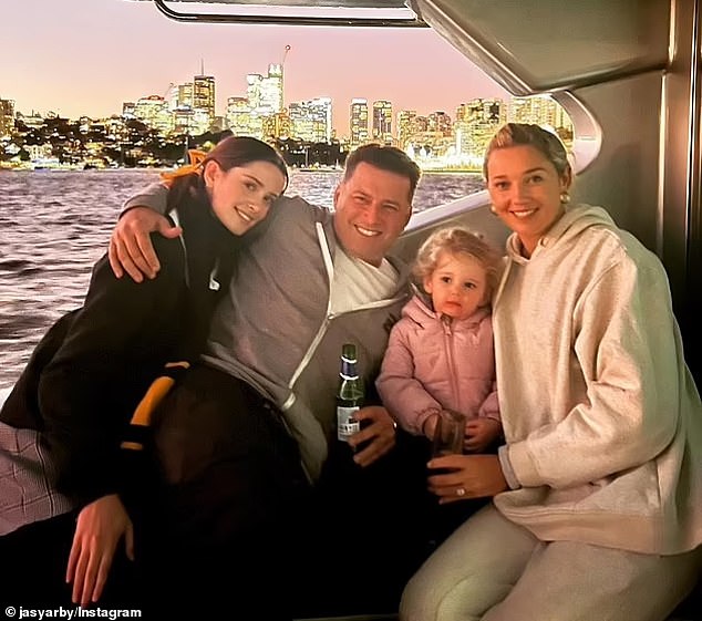Karl is also father to another daughter Harper, four, who he shares with his second wife, shoe designer Jasmine Yarbrough (all pictured with Willow)