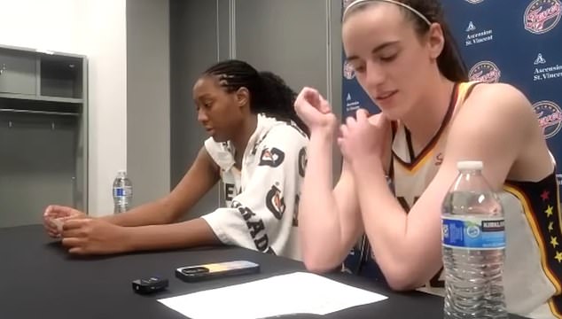 Clark and Boston had an awkward exchange after the Indiana Fever loss to the Storm