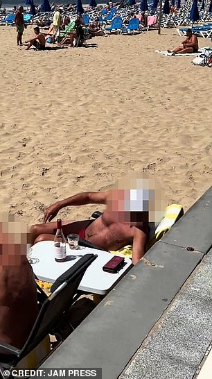 It is unclear whether the two men were fined, but they were reportedly removed from the beach
