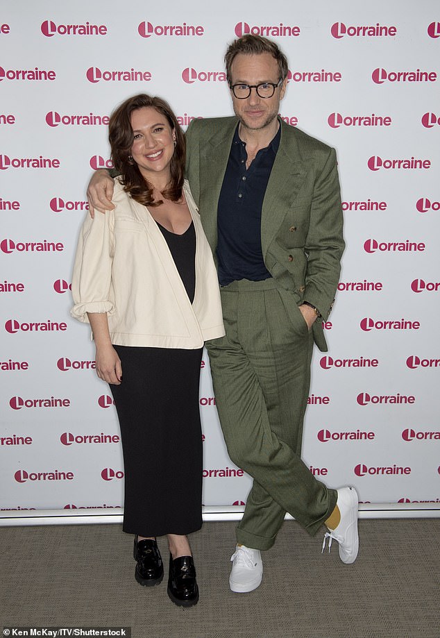 Rafe and Esther were guests on Lorraine on Tuesday to promote the fourth season of the Apple TV+ comedy.  Esther said: 'I have a small belly.'