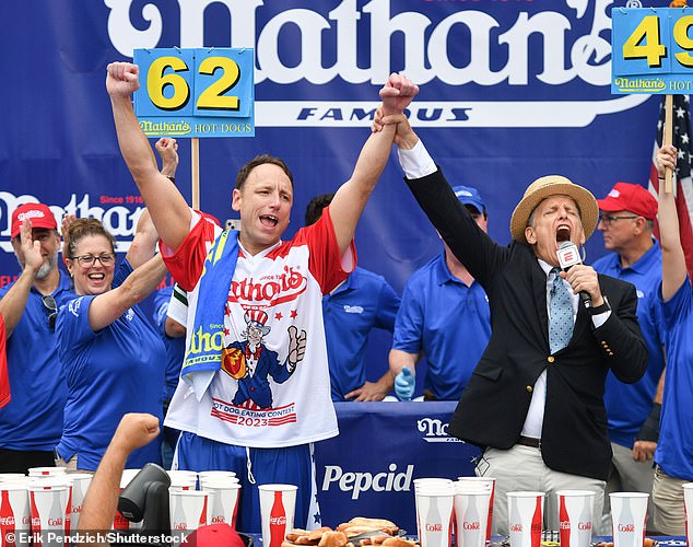 Chestnut won his 16th Nathan's Hot Dog Contest last July 4 at Coney Island