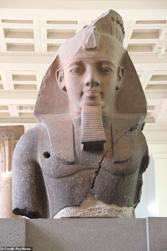 The statues of Ramses II have a finer forehead and lips and a more pronounced chin, making the facial features in the statue 'insufficiently reliable'