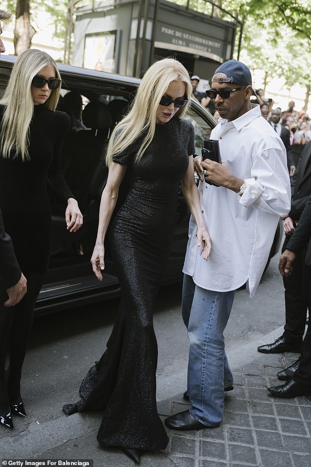 Nicole attended the Balenciaga show during Paris Fashion Week on June 26th
