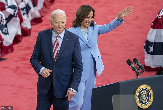 US President Joe Biden is campaigning with Vice President Kamala Harris