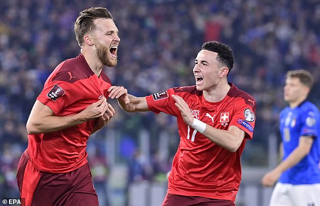 Two draws between the two countries allowed the Swiss to finish above the Italians in their qualifying group for the 2022 World Cup in Qatar