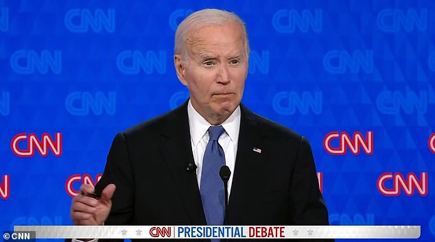 Biden spoke in a soft, low voice and often finished his answer without using the full time allotted to him