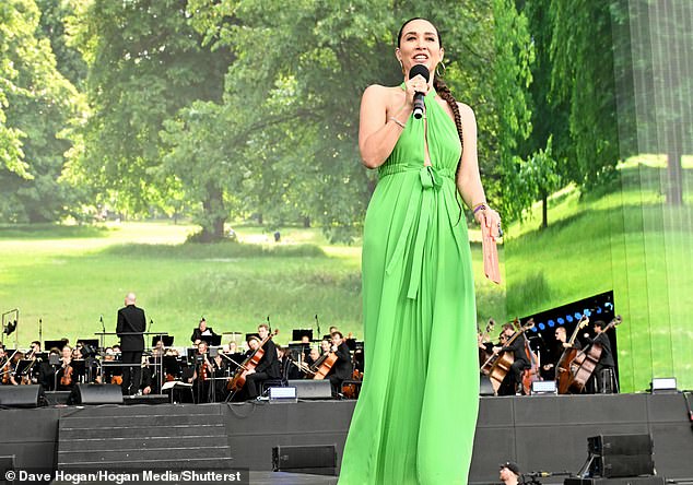 Myleene shared some behind-the-scenes stories on her Instagram about what went on in the run-up to the concert, including two dining tables being set up behind the stage curtain so the orchestra could 'have a cup of tea during the interval'