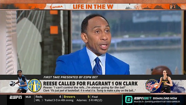 The 56-year-old is known for giving his animated opinions on ESPN's First Take show
