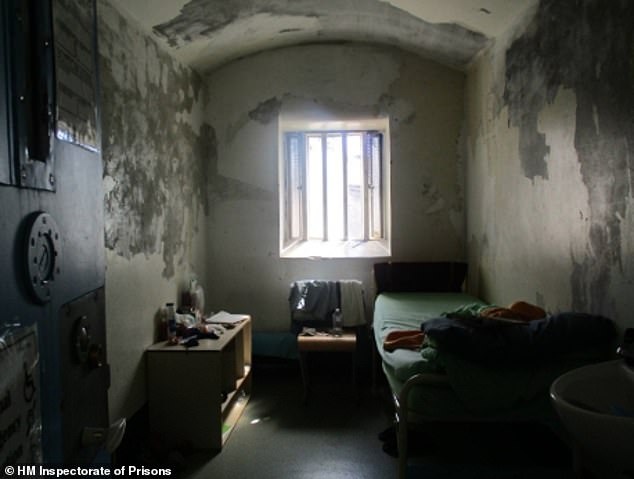 A cell at HMP Wandsworth, seen in a photo from a 2022 report by the Chief Inspector of Prisons