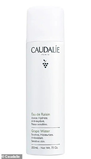 One item she wasn't so sure about was the Caudalie Eau de Raisin, a moisturizing facial spray made with grape extract.