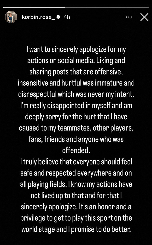 Albert posted an apology on social media shortly after the controversy arose in March