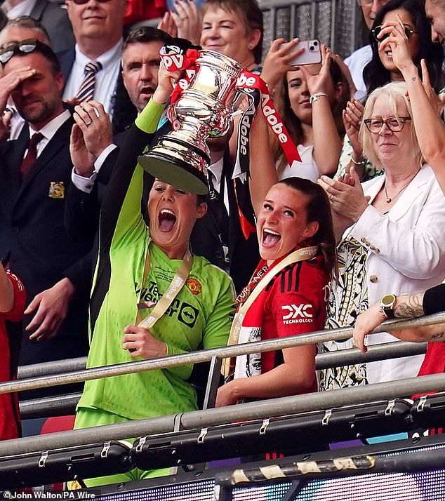 Earps won the FA Cup and has played in every WSL minute for United since joining the team in 2019