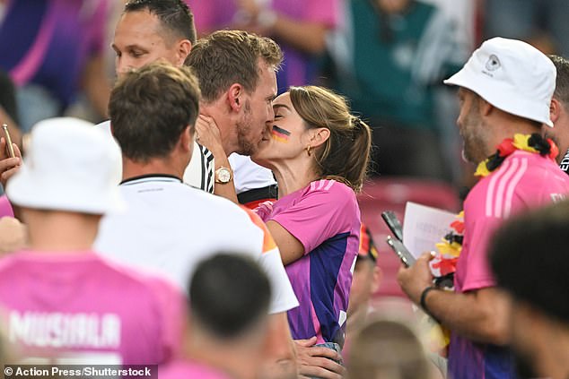 Nagelsmann went straight to her after his team defeated Hungary to secure their place in the knockout stages