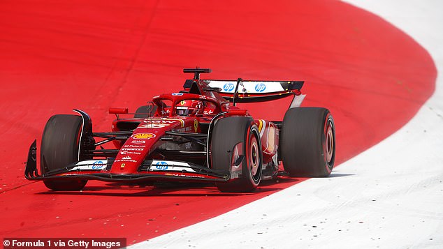 Charles Leclerc went off the track in his Ferrari and finished sixth in qualifying