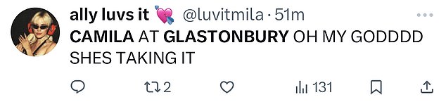 1719690108 91 Camila Cabello stuns Glastonbury as she puts on a VERY
