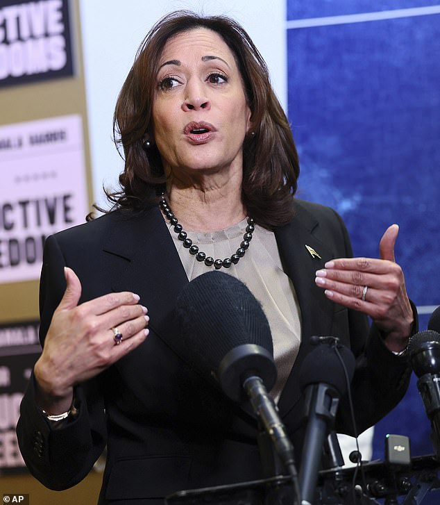 White House candidate Kamala Harris also fell when running against the former president, falling three points short in a poll of 1,011 likely voters