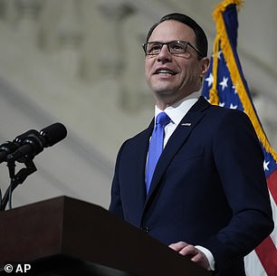Governor Shapiro delivered his fiscal year 2024-25 budget address during a joint session of the House of Representatives and State Senate in the State Capitol Rotunda last February