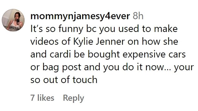 She confronted Frankel about her criticism of the Kardashian/Jenner family and subsequently accused her of acting the same way