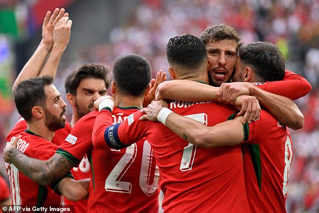 He assisted Bruno Fernandes' goal against Georgia but expected players to join him in celebrating