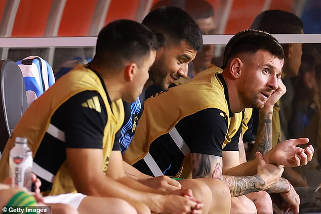 Argentina's talisman, Lionel Messi, had to watch from the bench due to an injury