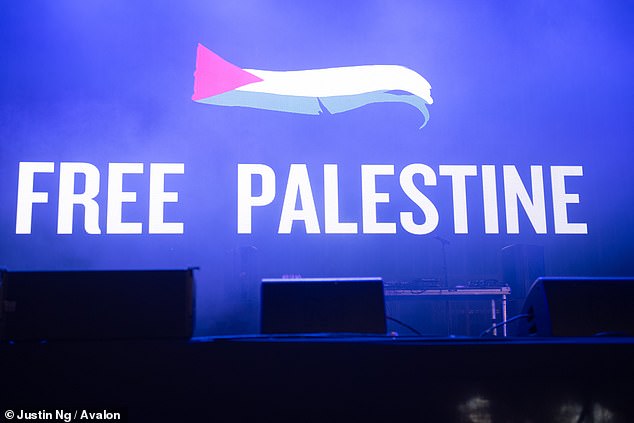 A message supporting Palestinians and condemning Israel will be projected onto the Woodsies stage screen at Glastonbury Festival 2024